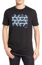 Men's Rvca Splice Graphic Crewneck T-shirt - Black