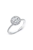 Women's Bony Levy Pave Halo Round Engagement Ring Setting (nordstrom Exclusive)