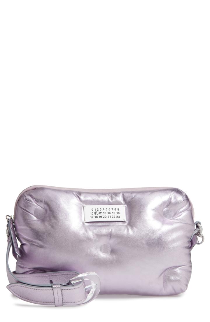Maison Margiela Glam Slam Metallic Leather Crossbody Bag - Pink