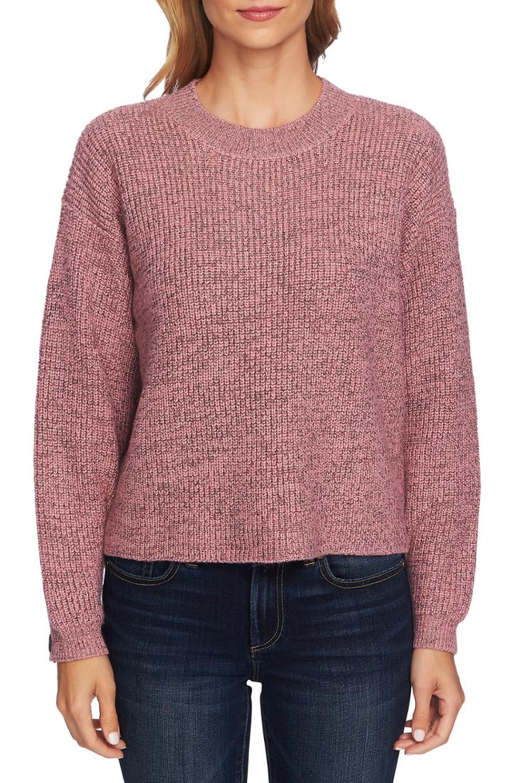 Women's Cece Ribbed Pullover, Size - Pink