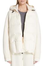 Women's Moncler Spa Quilted Down & Knit Hooded Jacket - White