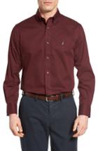 Men's Nordstrom Men's Shop Smartcare(tm) Traditional Fit Twill Boat Shirt, Size - Burgundy