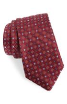 Men's Nordstrom Men's Shop Coventry Check Silk Tie, Size - Red