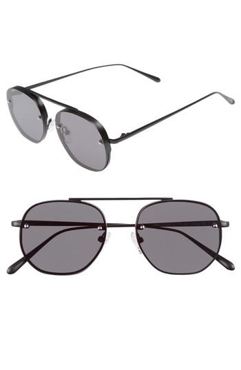 Women's Bonnie Clyde Traction 52mm Aviator Sunglasses - Gravity Black