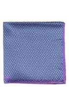 Men's Robert Talbott Geometric Silk Pocket Square, Size - Purple