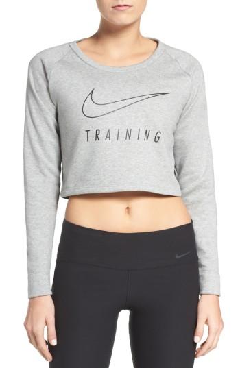 Women's Nike Dry Versa Crop Shirt - Grey