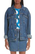 Women's Moschino Sequin Teddy Denim Jacket Us / 42 It - Blue