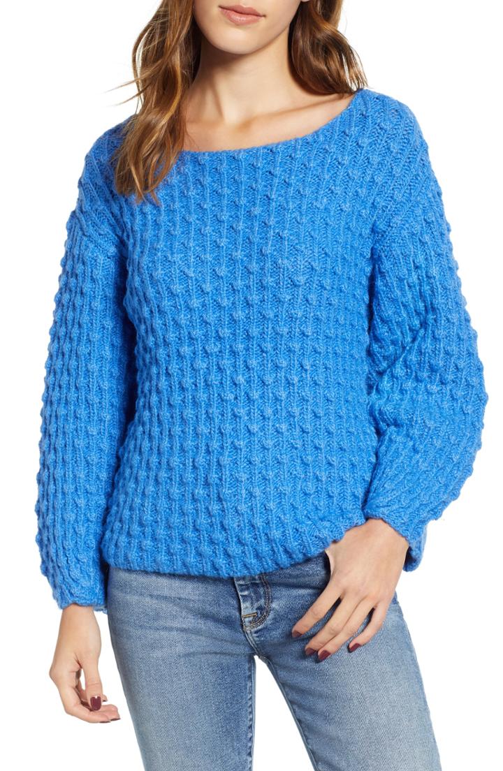 Women's Love By Design Knot Stitch Sweater - Blue