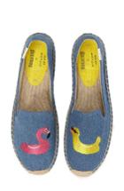 Women's Soludos Embroidered Espadrille Sandal M - Blue