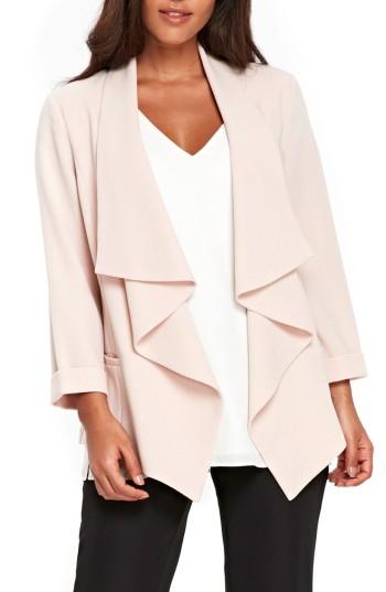 Women's Wallis Drape Front Waterfall Jacket Us / 10 Uk - Coral
