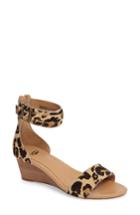 Women's Ugg Char Leopard Print Calf Hair Sandal M - Brown