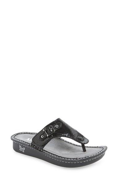 Women's Alegria 'vanessa' Thong Sandal -9.5us / 39eu - Black