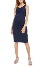 Women's Topshop Convertible Off The Shoulder Maternity/nursing Dress Us (fits Like 0-2) - Blue