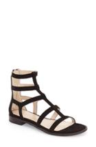 Women's Pelle Moda 'helen' Flat Gladiator Sandal M - Black