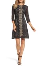 Women's Gabby Skye Lace Fit & Flare Dress - Black