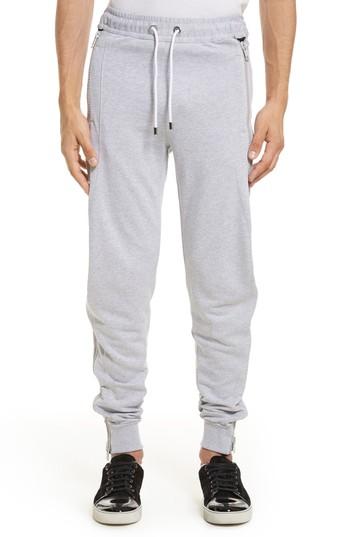 Men's Versus By Versace Side Zip Sweatpants - Grey