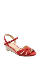 Women's Trotters 'mickey' Wedge Sandal M - Red