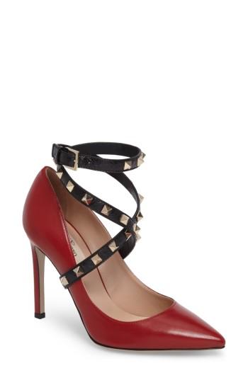 Women's Valentino Garavani Rockstud Wrap Pump .5us / 35.5eu - Red