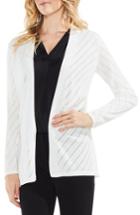Women's Vince Camuto Open Front Pointelle Cardigan, Size - White