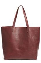 Madewell 'transport' Leather Tote - Burgundy