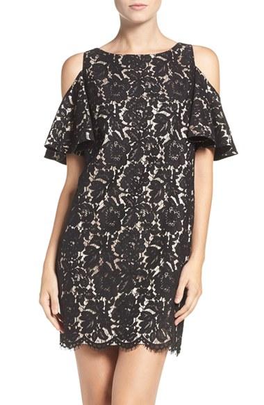 Women's Chelsea28 Cold Shoulder Lace Shift Dress
