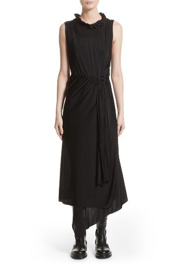 Women's Vetements Ruffled Cutout Wrap Dress