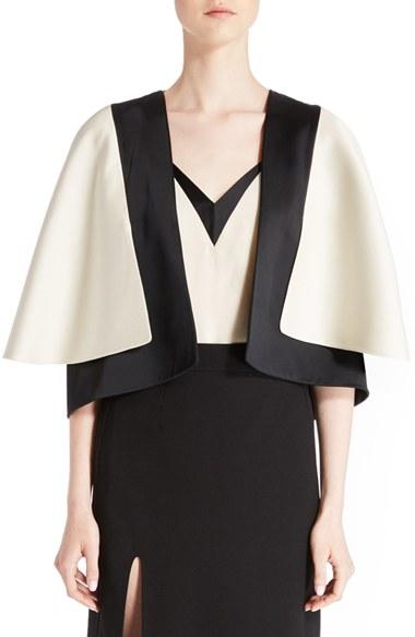 Women's Lanvin Bicolor Satin Crepe Bolero