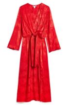 Women's Topshop Snake Effect Knot Midi Dress Us (fits Like 0) - Red