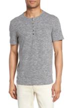 Men's John Varvatos Star Usa Melange Knit Henley, Size - Grey