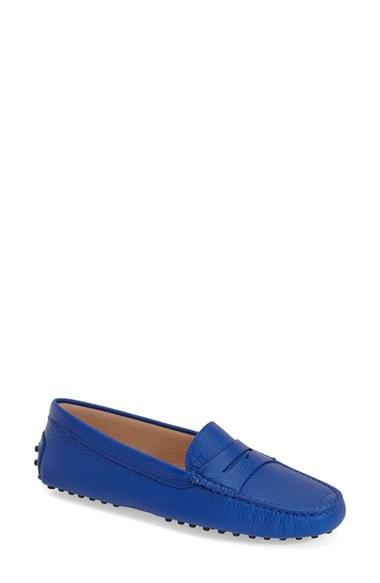 Women's Tod's 'gommini' Driving Moccasin Us / 34eu - Blue