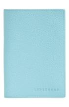 Longchamp Leather Passport Case - Blue
