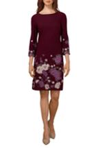 Women's Eci Floral Sheath Dress - Burgundy