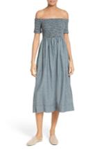 Women's The Great. The Carnival Off The Shoulder Dress - Blue