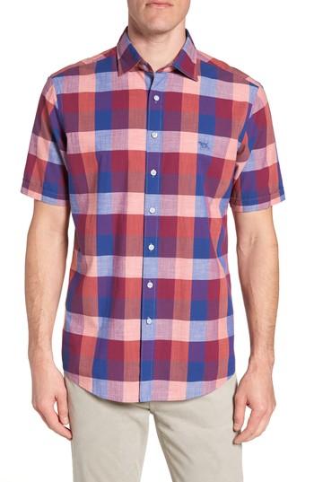 Men's Rodd & Gunn Knighton Fit Sport Shirt, Size Medium - Red