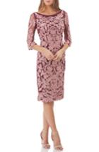 Women's Js Collections Soutache Chiffon Sheath Dress - Pink