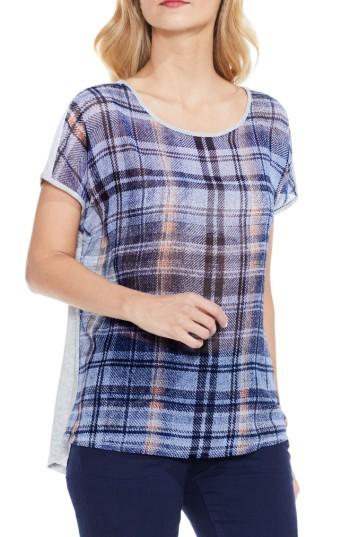 Women's Two By Vince Camuto Plaid Front Tee