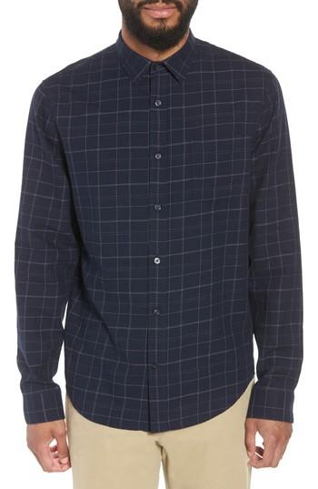 Men's Vince Classic Fit Plaid Sport Shirt - Blue