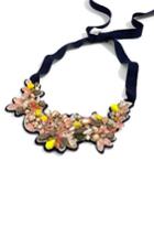 Women's J.crew Botanical Embroidered Crystal Bib Necklace