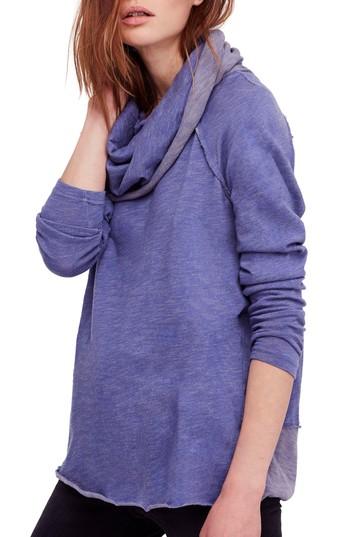 Women's Free People Cocoon Cowl Neck Top - Blue