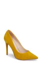 Women's Topshop Grammer Pointy Toe Pump .5us / 39eu - Yellow