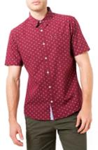 Men's 7 Diamonds Star Quality Dobby Woven Shirt - Red