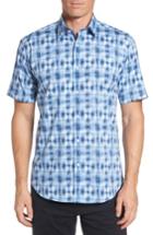 Men's Bugatchi Shaped Fit Ikat Print Sport Shirt