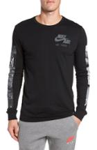 Men's Nike Air Force 1 Long Sleeve T-shirt - Black