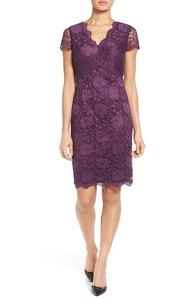 Women's Ellen Tracy Lace Sheath Dress