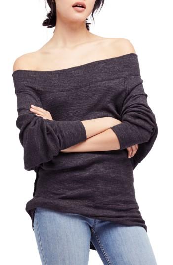 Women's Free People Palisades Off The Shoulder Top - Black