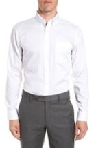 Men's Nordstrom Men's Shop Trim Fit Non-iron Dress Shirt .5 - 32/33 - White