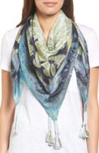 Women's Johnny Was Arina Silk Square Scarf, Size - Blue