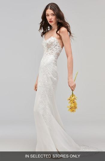 Women's Willowby Haizea Strapless Lace & Crepe Gown