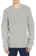 Men's French Connection Split Linked Sweater, Size - Grey