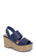 Women's Kelsi Dagger Brooklyn Nash Platform Wedge Sandal .5 M - Blue